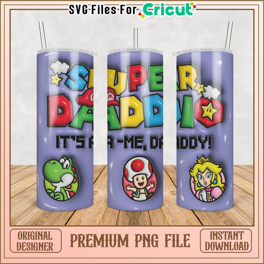 Super Dad Mario PNG Sublimation