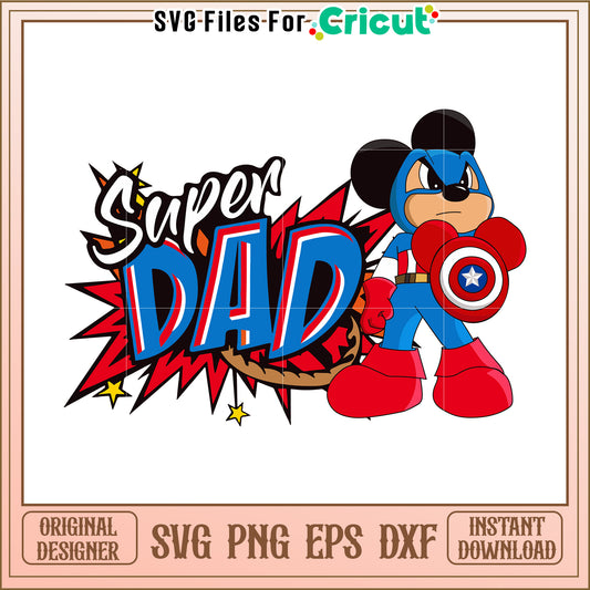 Super Dad SVG Design Instant Download
