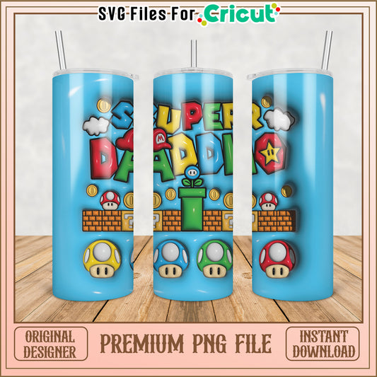 Super Daddi Tumbler PNG Design