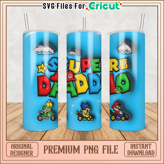Super Mario Tumbler PNG Design