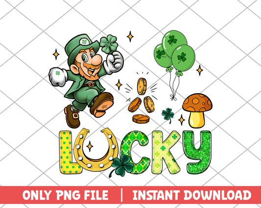 Super Mario luck st.patrick day png 