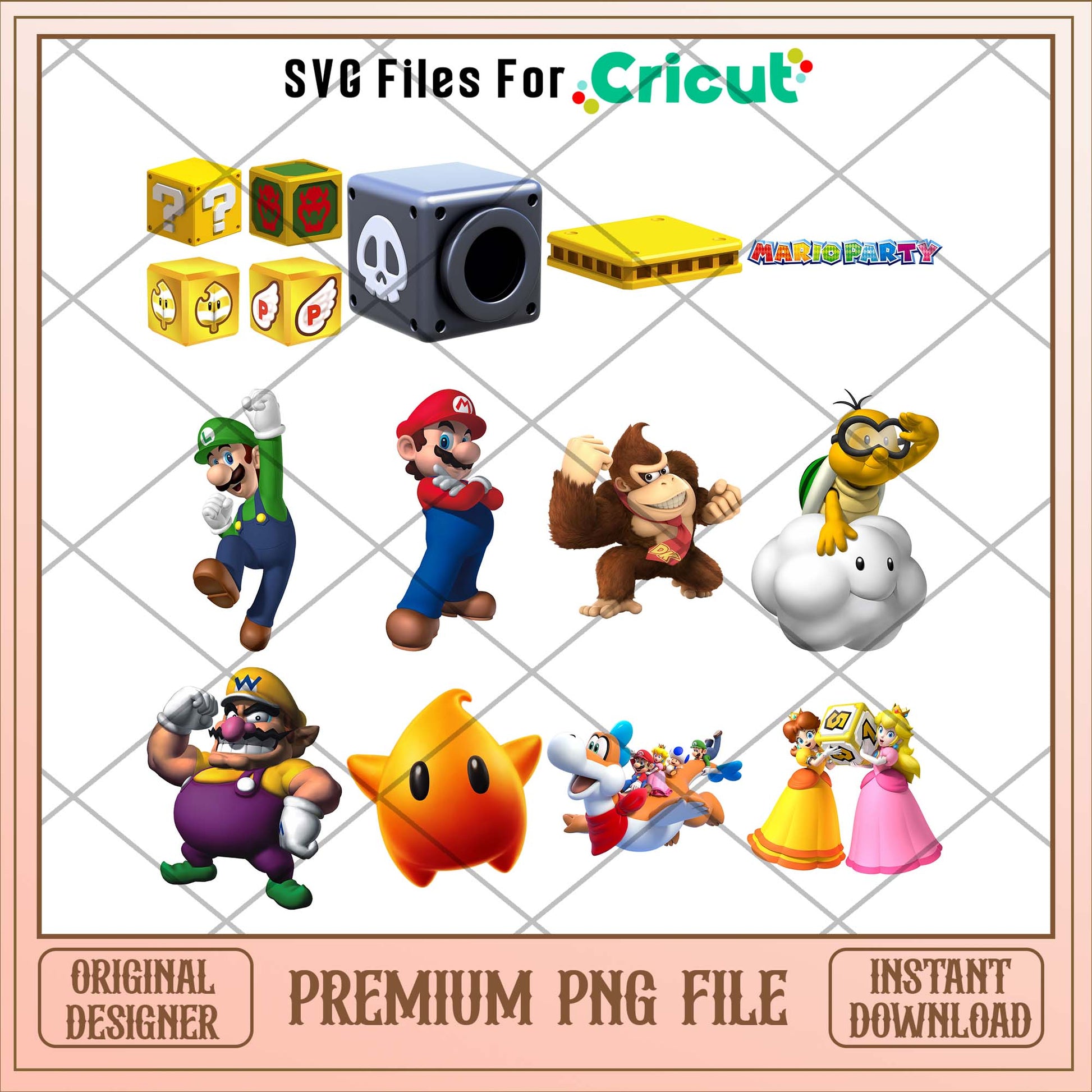 Super Mario cute png bundle