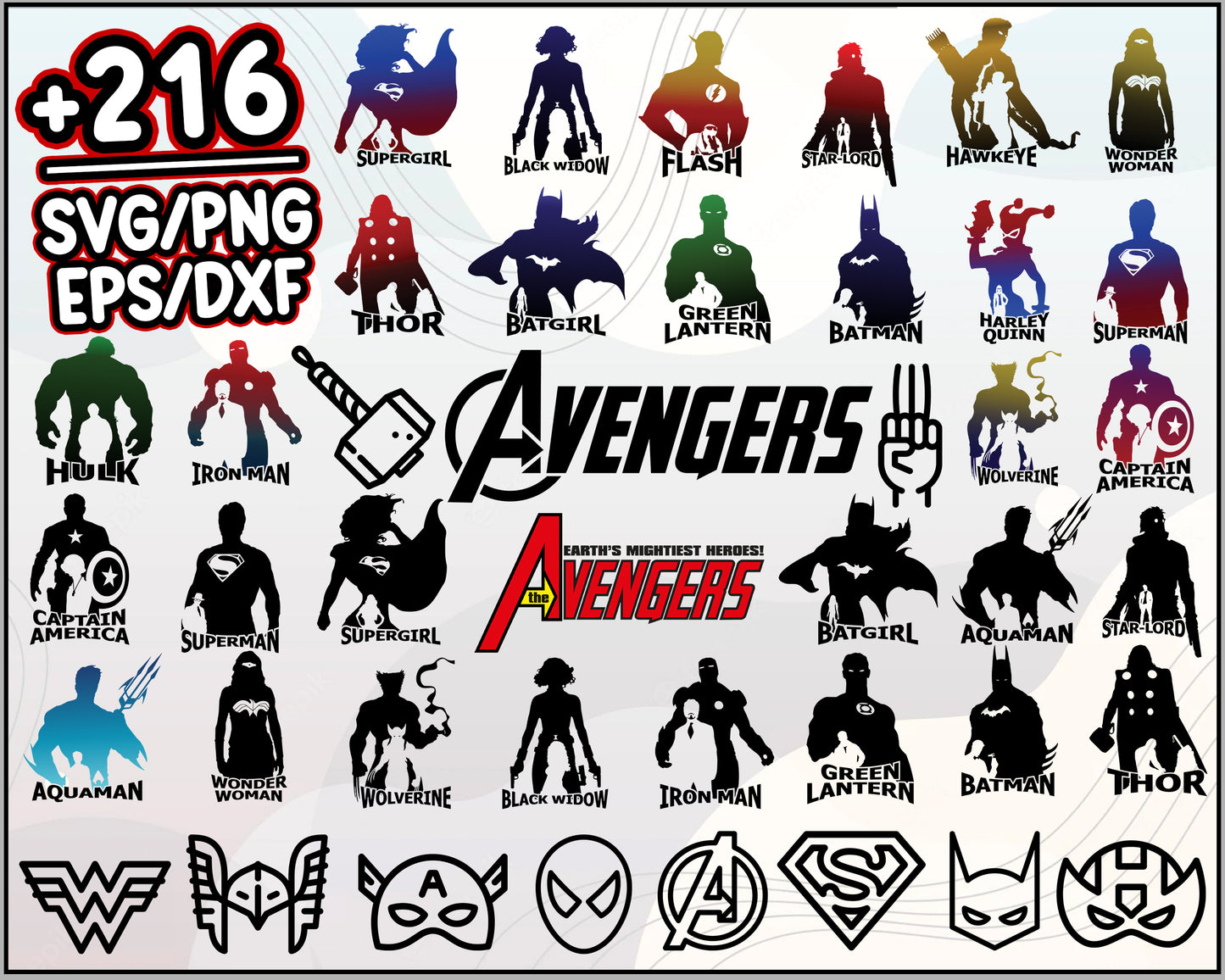 Avengers marvel design SVG Bundle