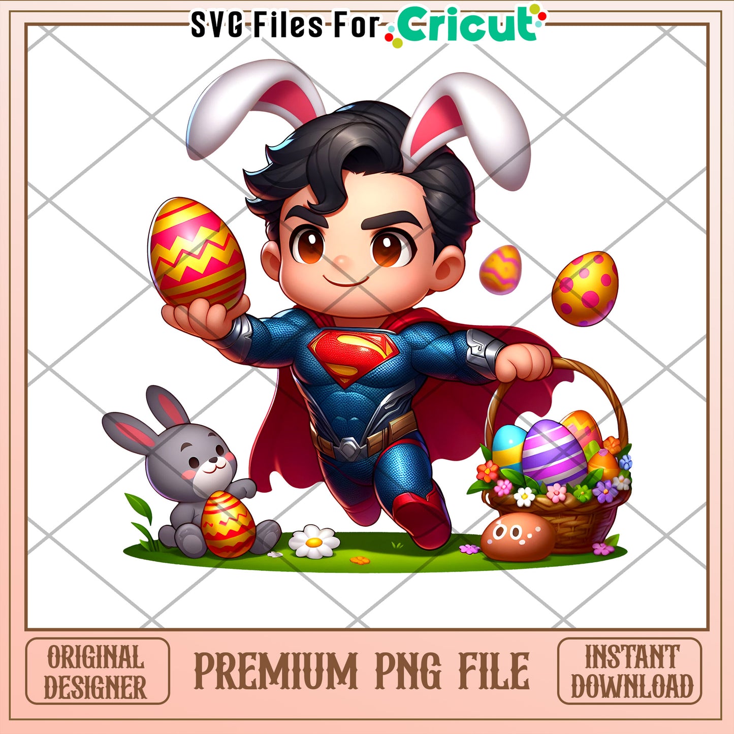 Superman Easter Bunny PNG Download