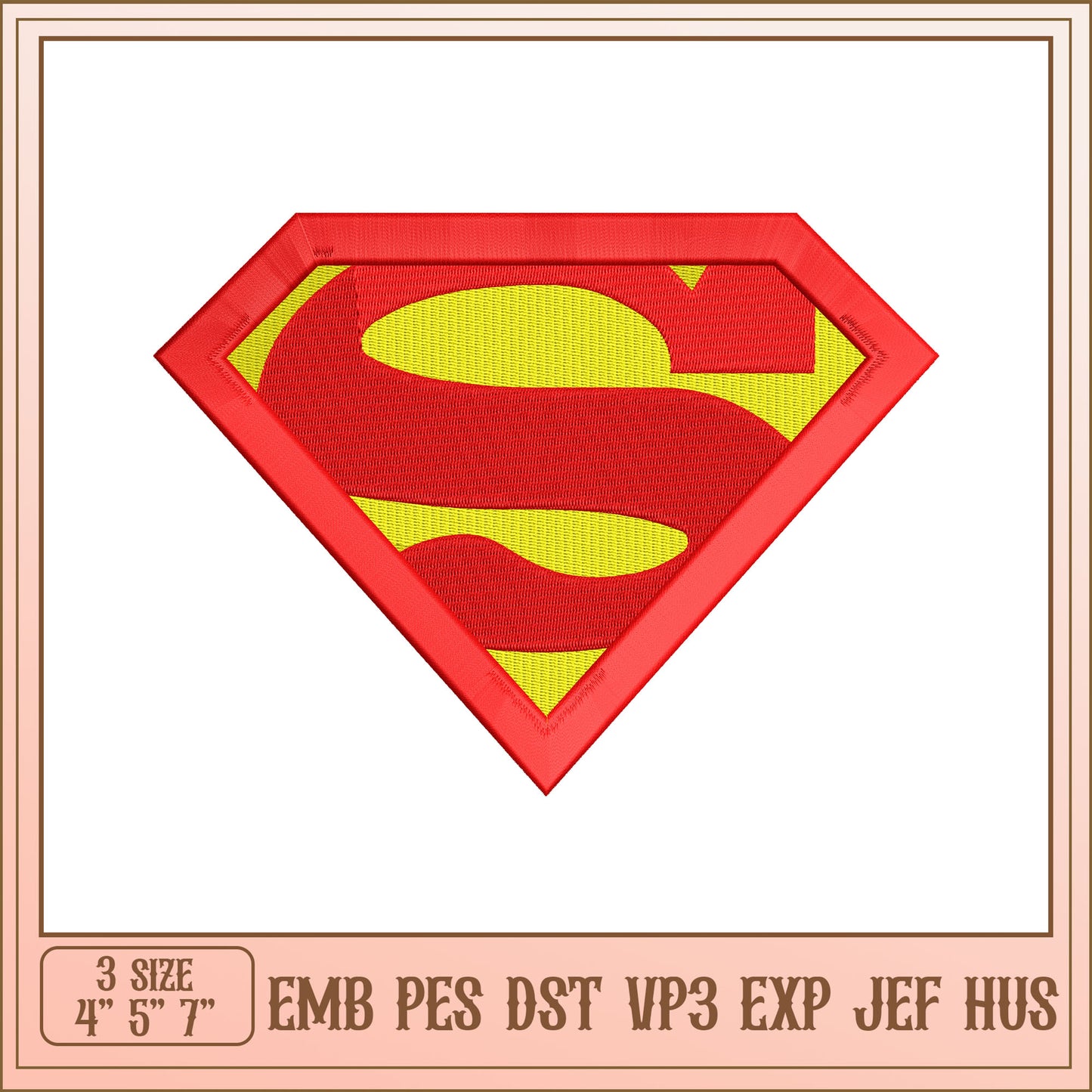 Superman Embroidery Design