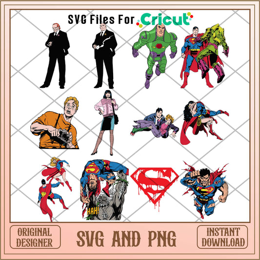 Superman characters bundle, Super heroes movies svg - Svgfileforcricut