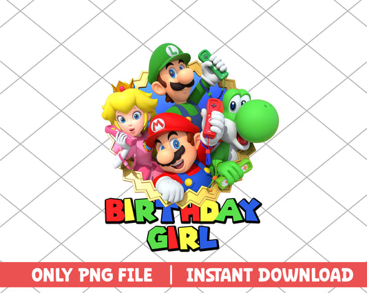 Super mario birthday girl disney png