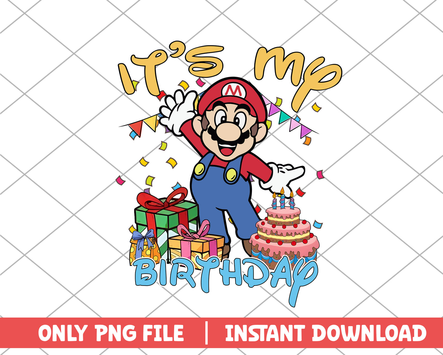 Super mario it's my birthday disney png