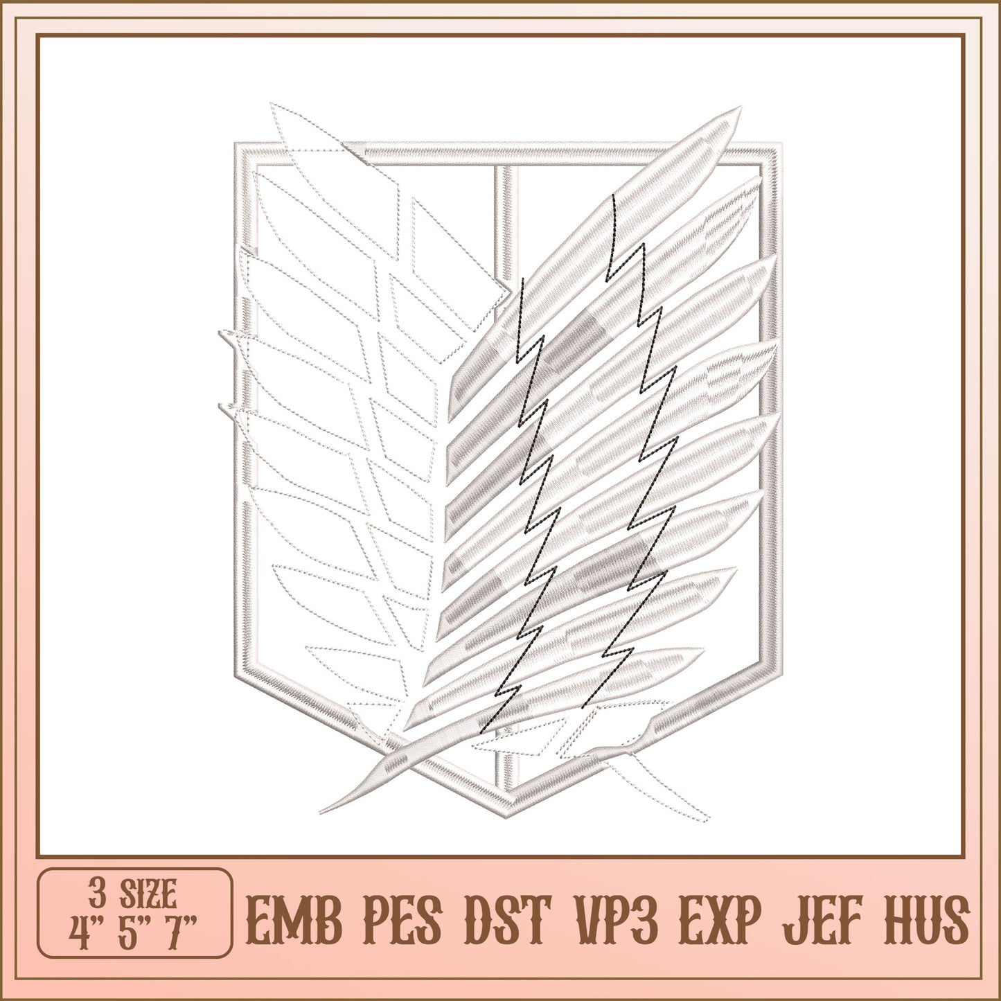 Survey Corps Wing Embroidery Design