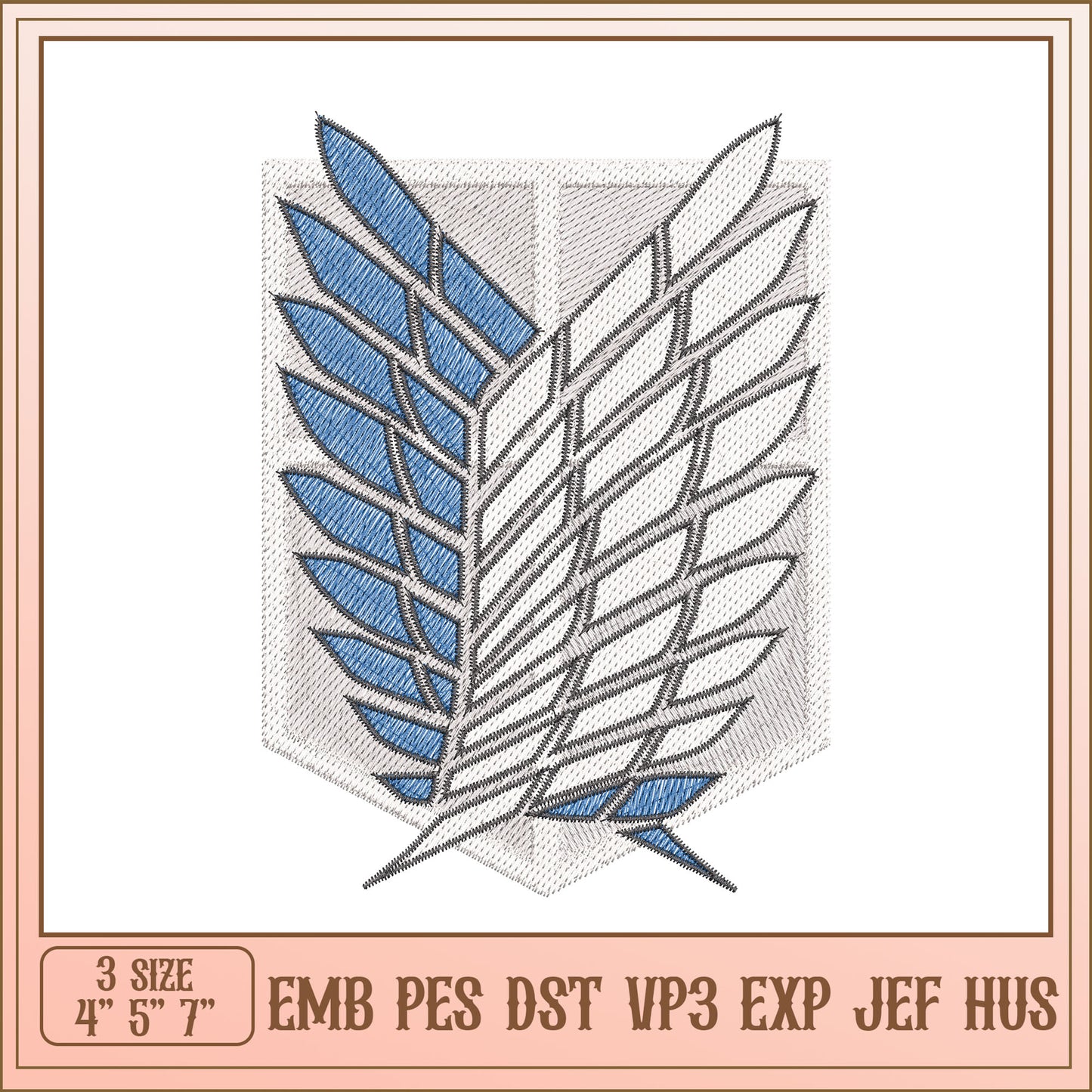 Survey Corps Wings Embroidery Design