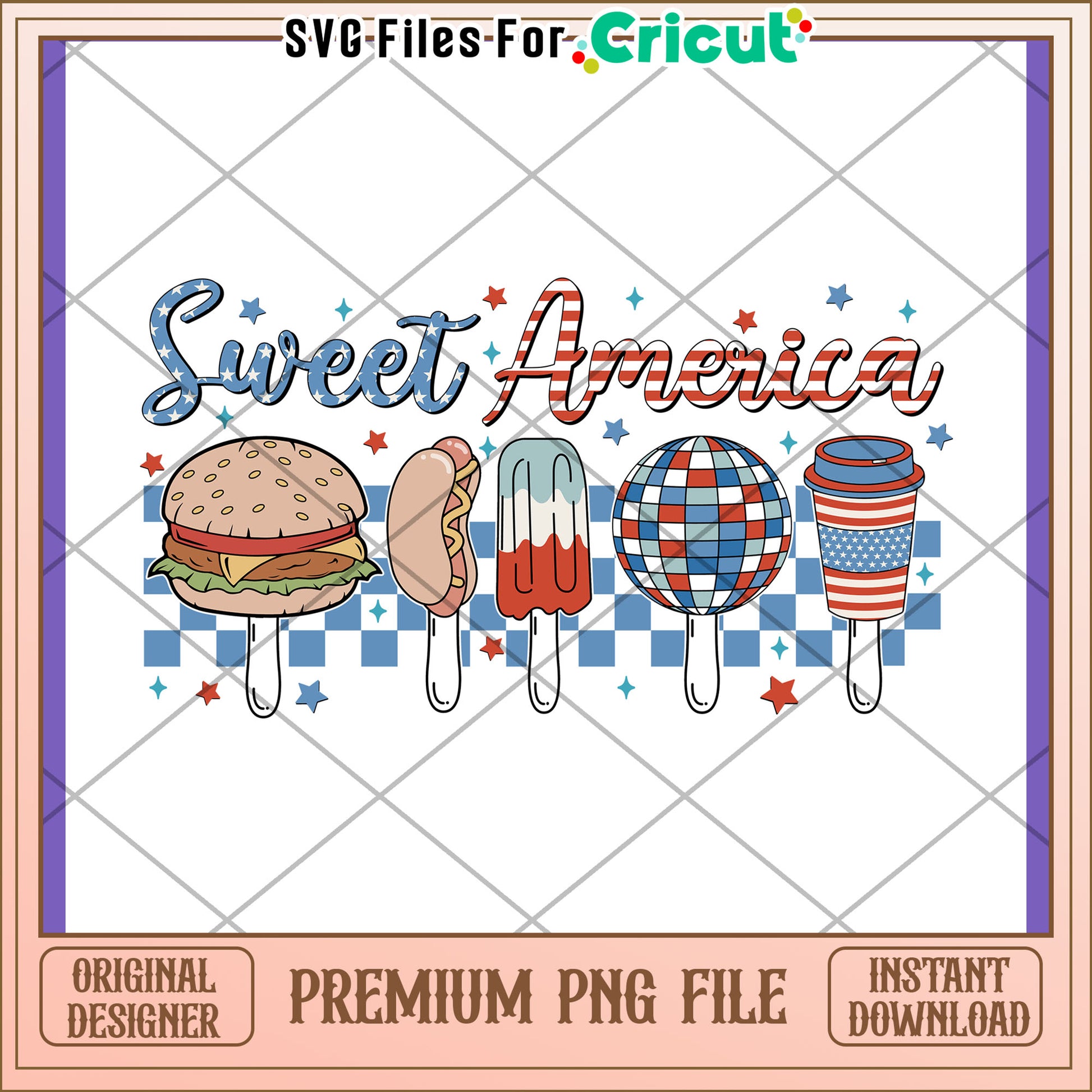 Sweet America Patriotic PNG Design