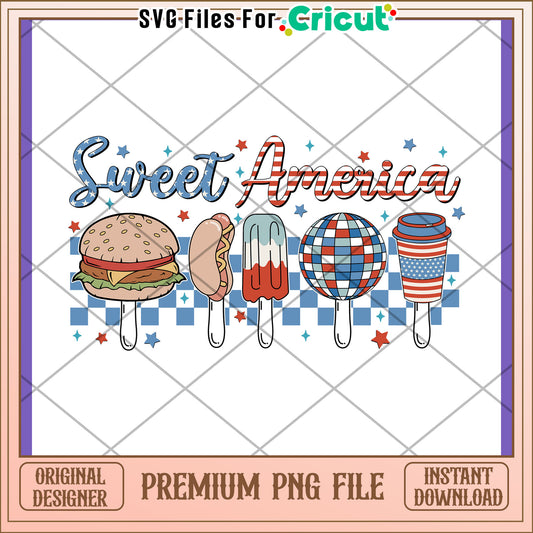 Sweet America Patriotic PNG Design