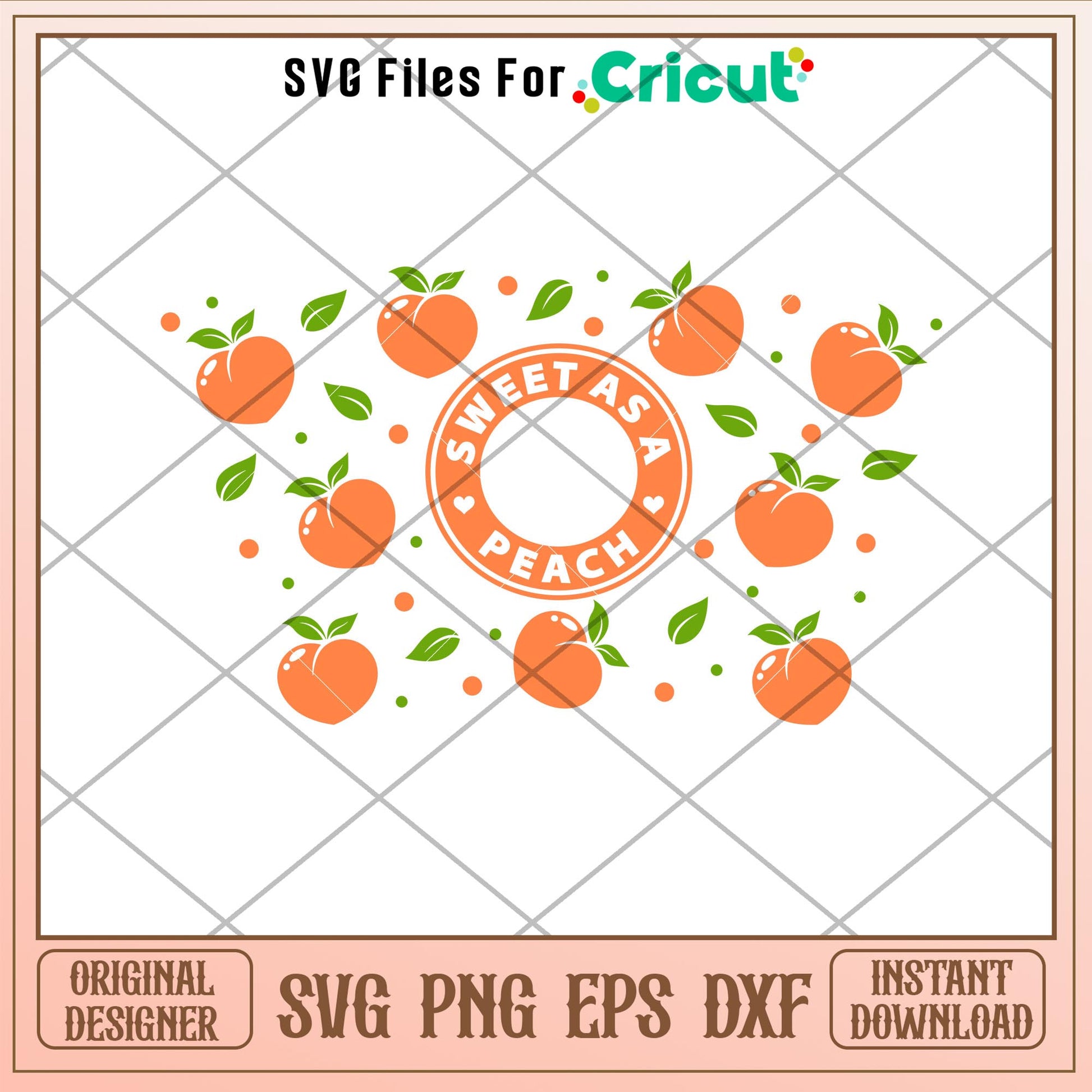 Sweet As A Peach Full Wrap, Sweet As A Peach Full Wrap Svg