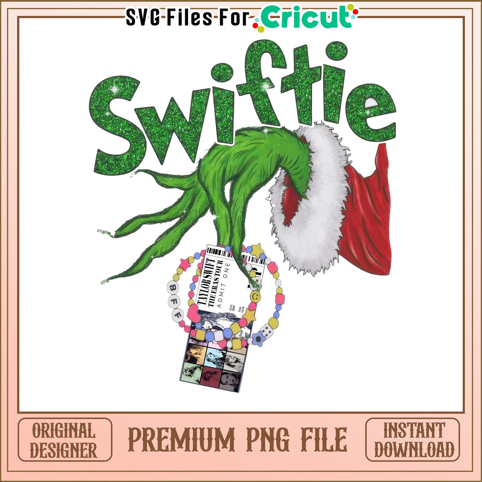Swiftie Grinch PNG Design for Cricut, Perfect for Holiday Projects