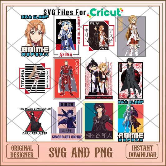 Anime Sword Art Online svg, Anime cool bundle - Svgfileforcricut