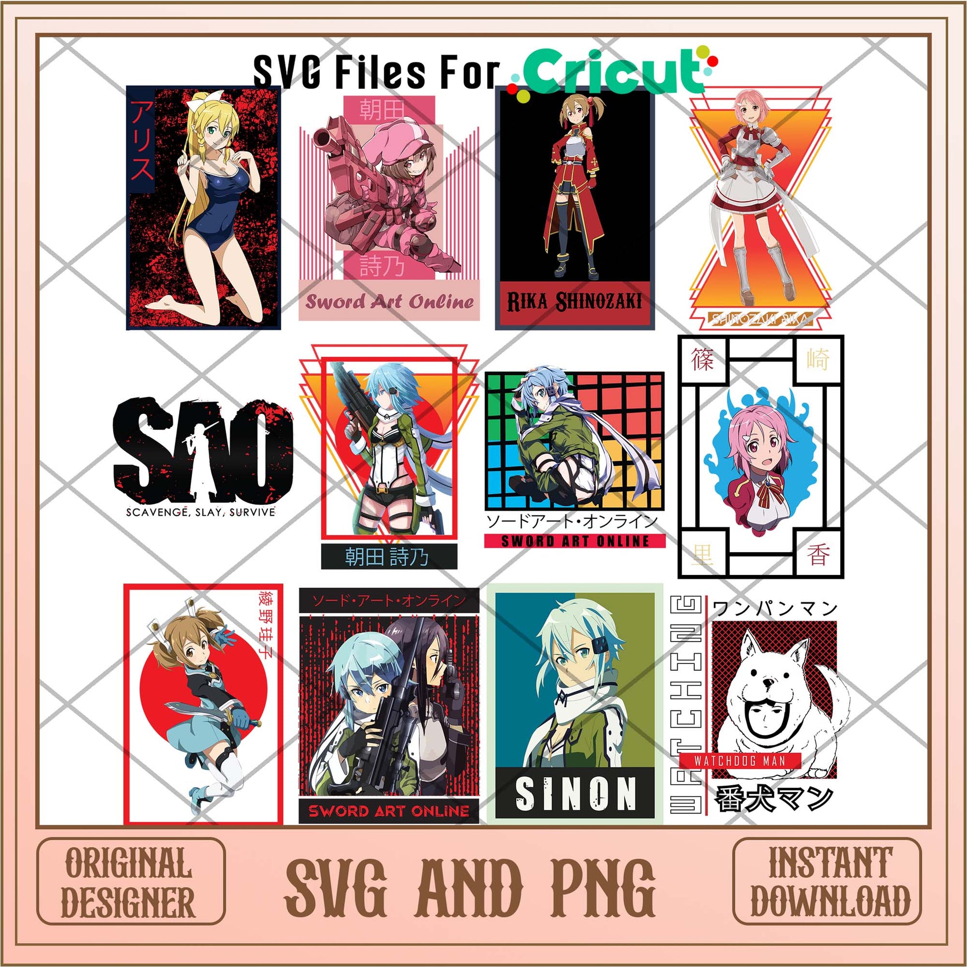 Anime Sword Art Online svg, Anime SAO bundle - Svgfileforcricut