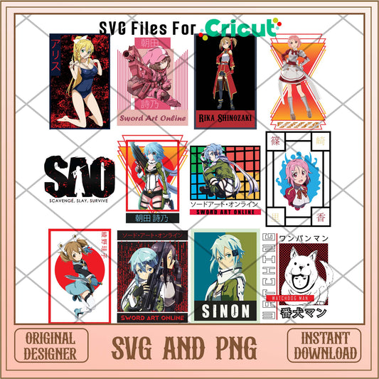 Anime Sword Art Online svg, Anime SAO bundle - Svgfileforcricut