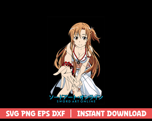 Sword art online asuna anime svg