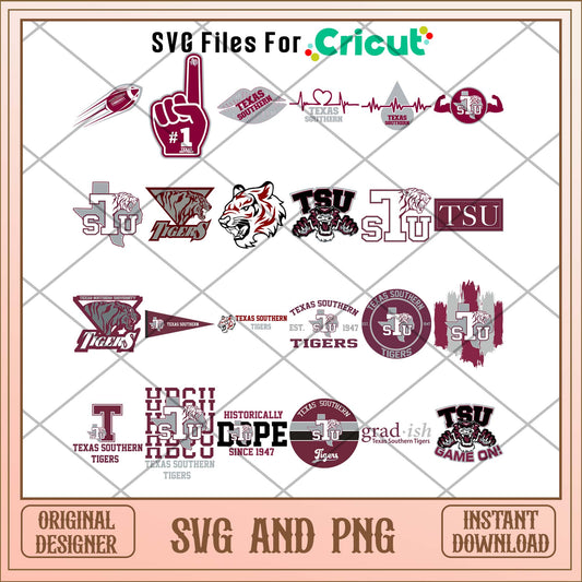 Texas Southern TSU svg, Texas Southern football svg bundle, NCAA svg