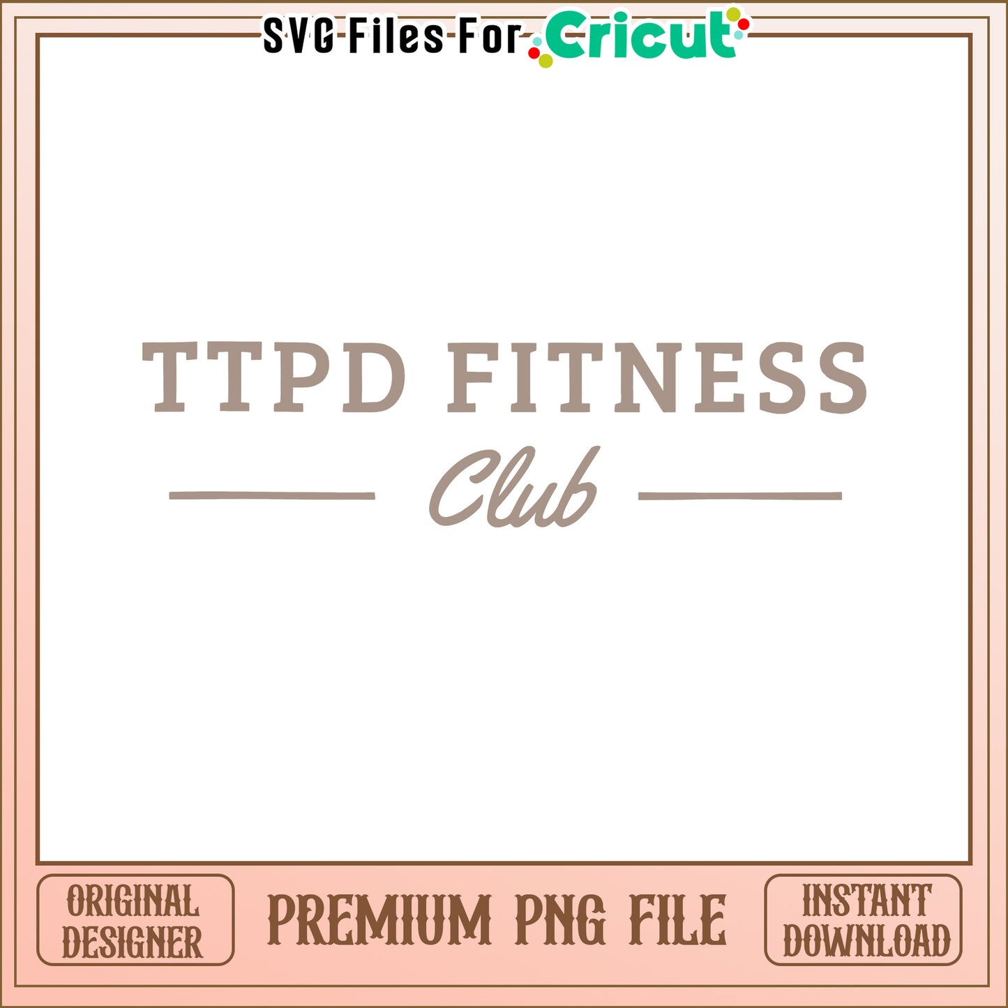 TTPD Fitness Club PNG Design, perfect for your projects today
