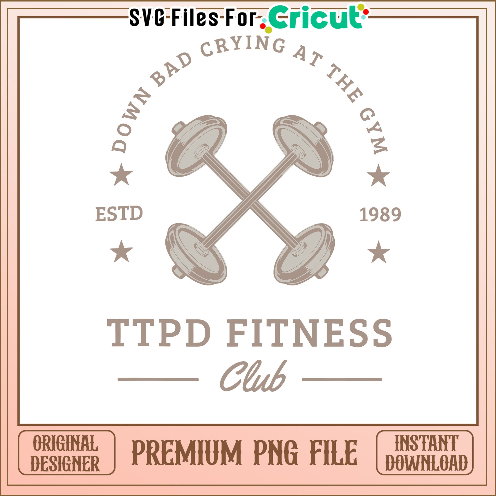 TTPD Fitness Club PNG File for Gym Lovers, Perfect for Cricut Projects