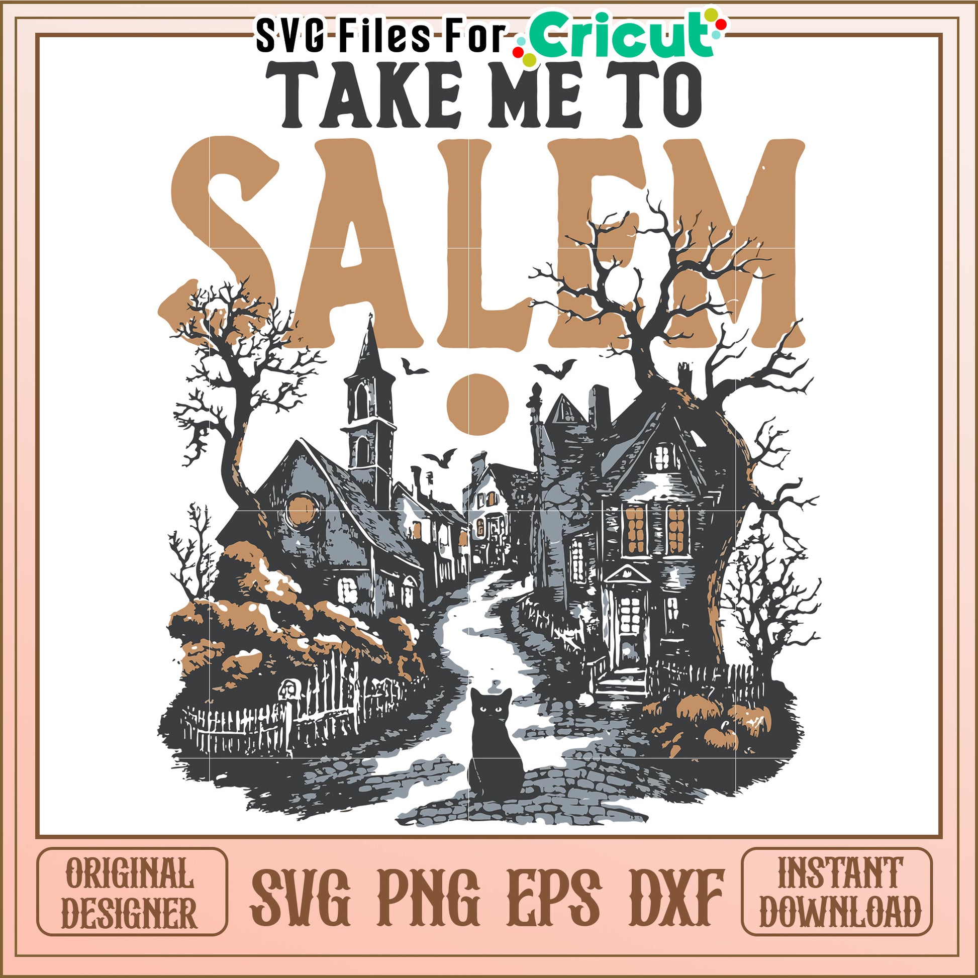 Take me to salem svg, spooky halloween svg, halloween season svg