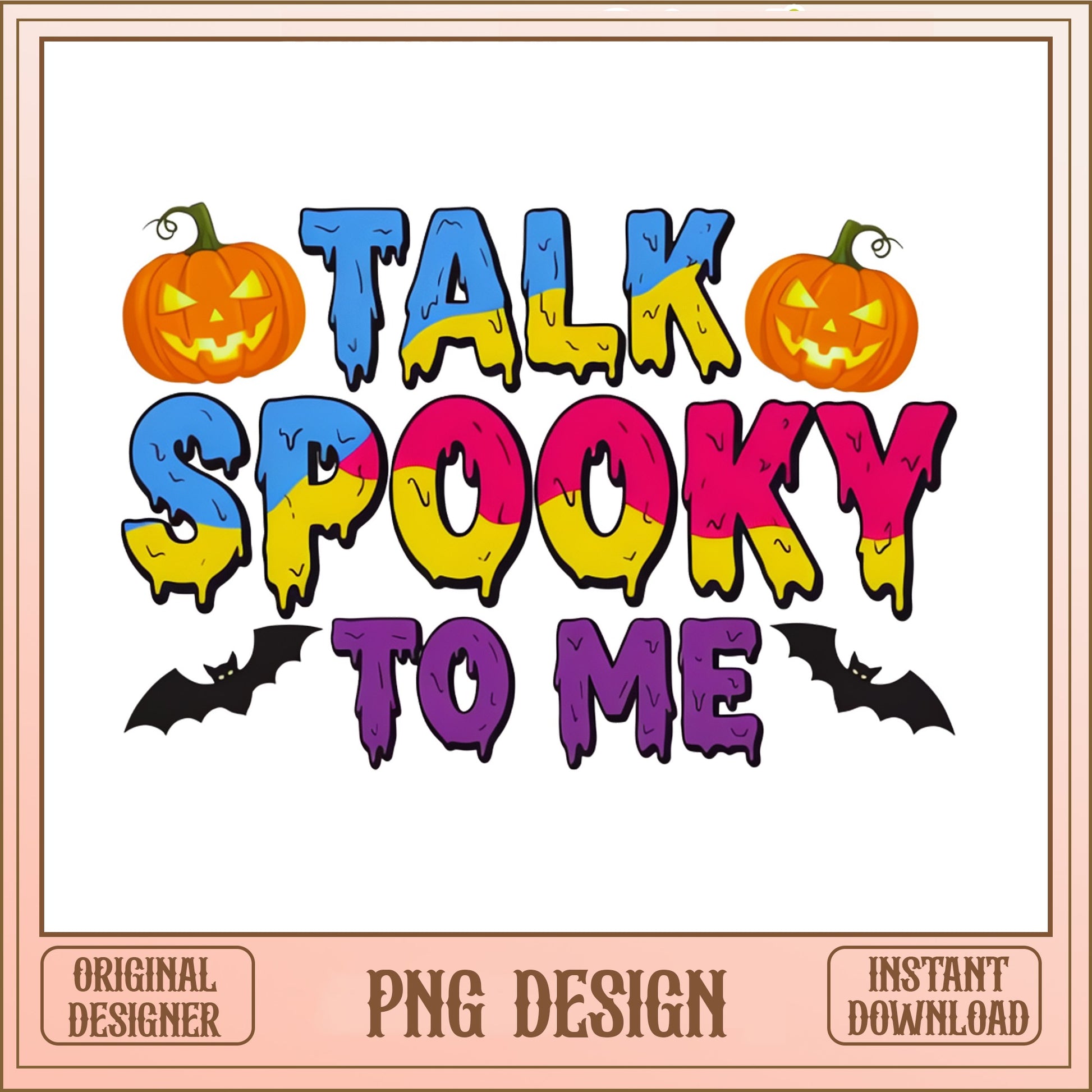 Talk Spooky To Me PNG, Halloween Pumpkin PNG, Spooky PNG