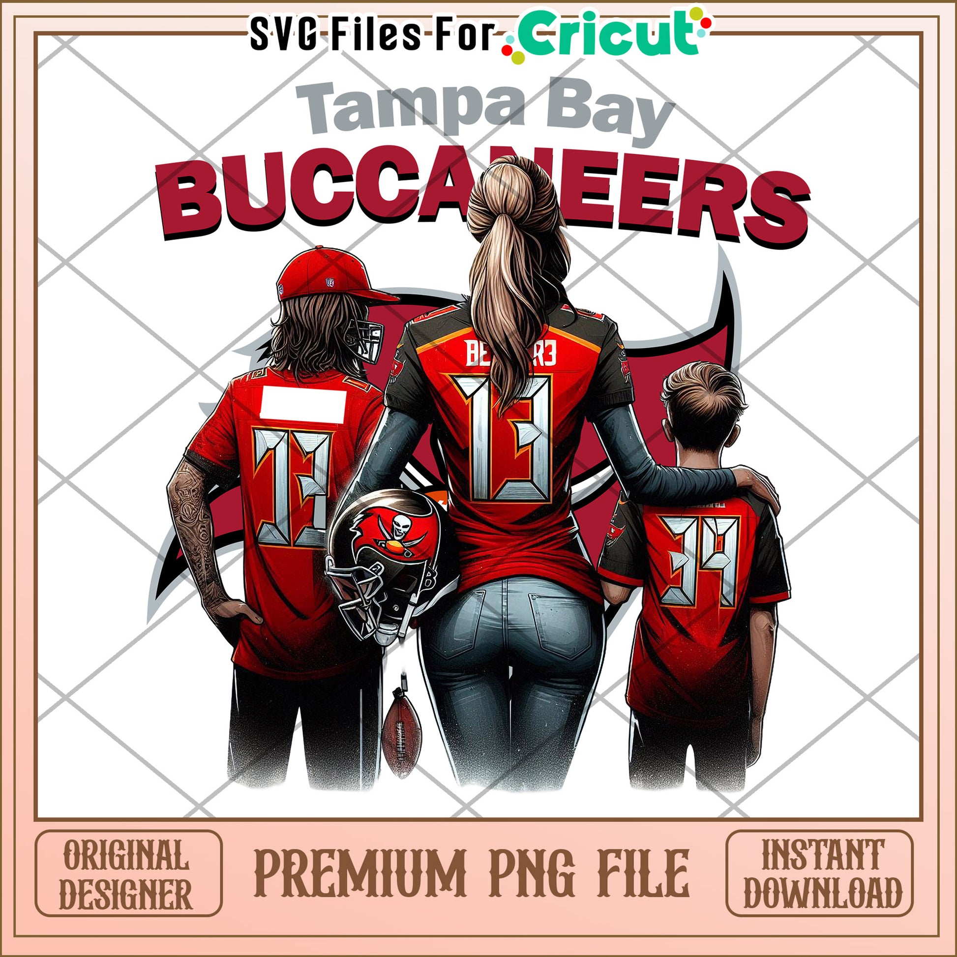 Tampa Bay Buccaneers Family PNG File, Perfect for Cricut Projects