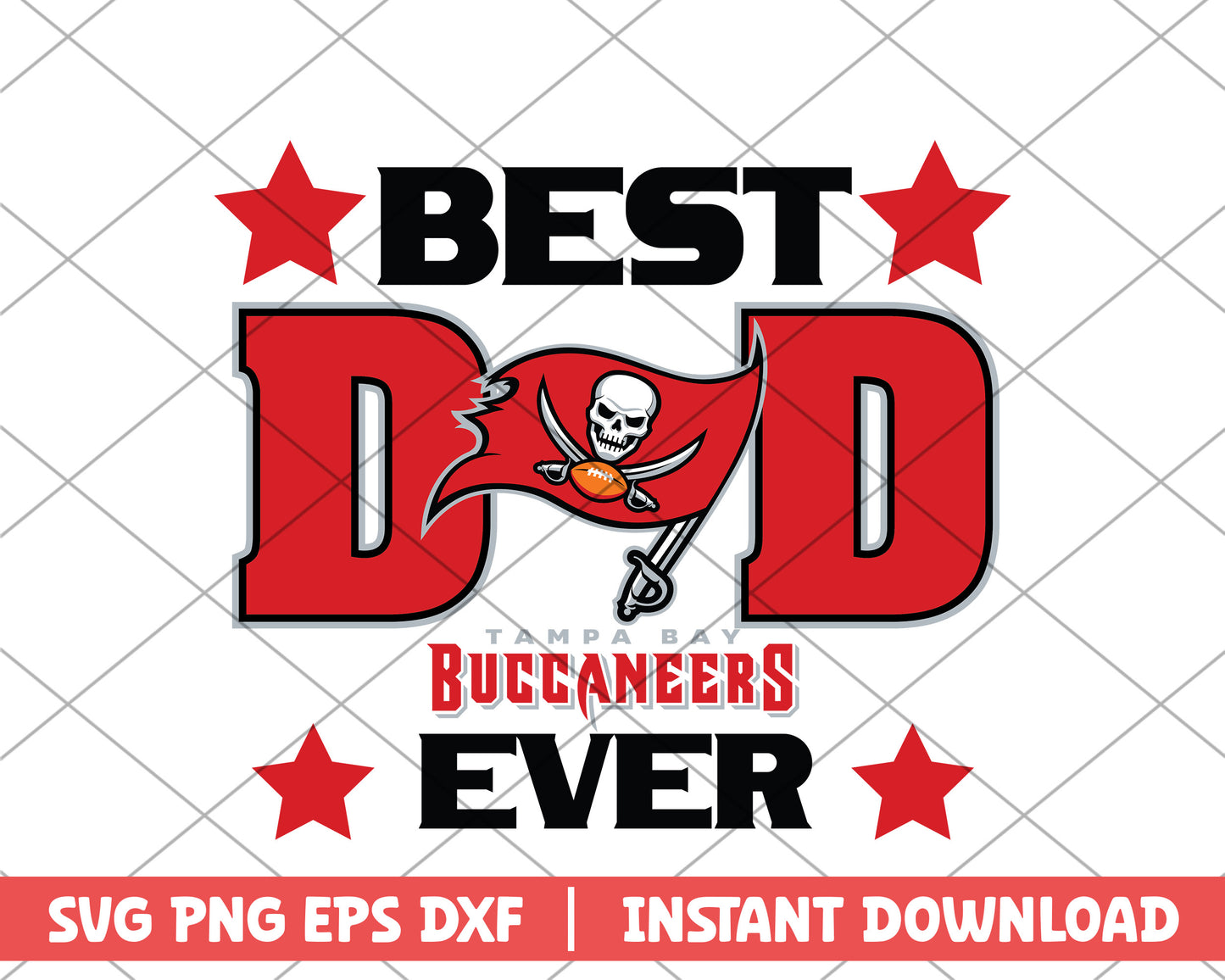 Tampa Bay Buccaneers best dad ever svg, Tampa Bay Buccaneers svg