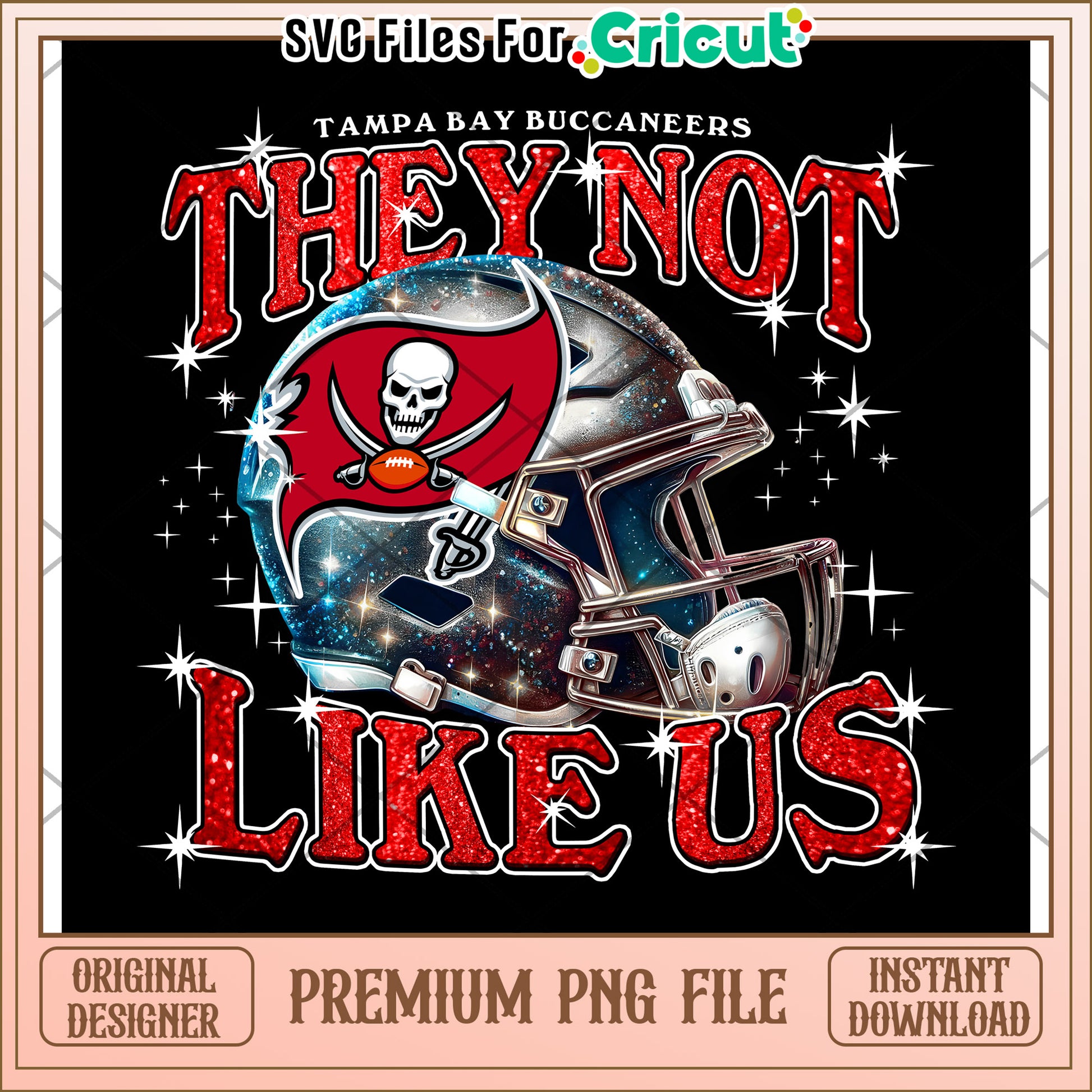 Tampa Bay Buccaneers design for fans, instant download premium PNG