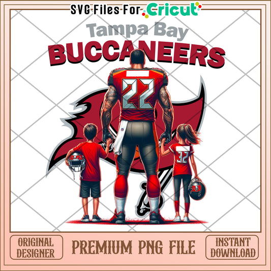Tampa Bay Buccaneers design for kids, perfect for Cricut projects