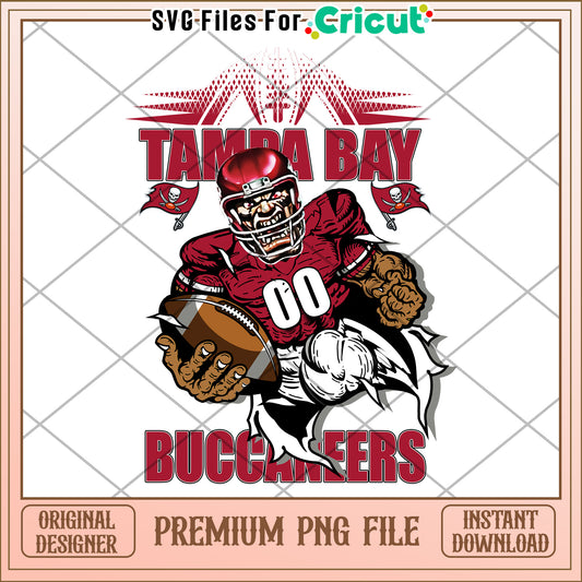 Tampa Bay Buccaneers football design, perfect for Cricut projects