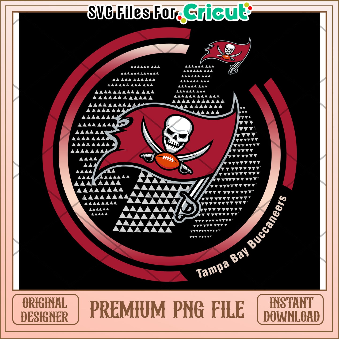 Tampa Bay Buccaneers logo design, perfect for Cricut projects