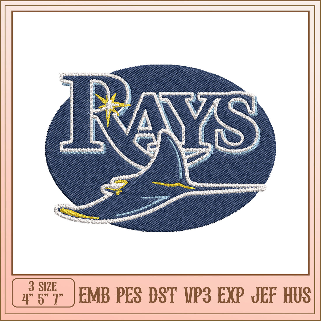 Tampa Bay Rays Embroidery Design – svg files for cricut