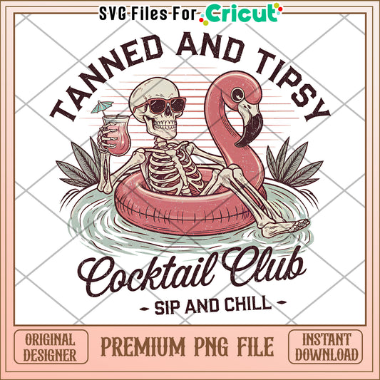 Tanned & Tipsy Cocktail Club PNG