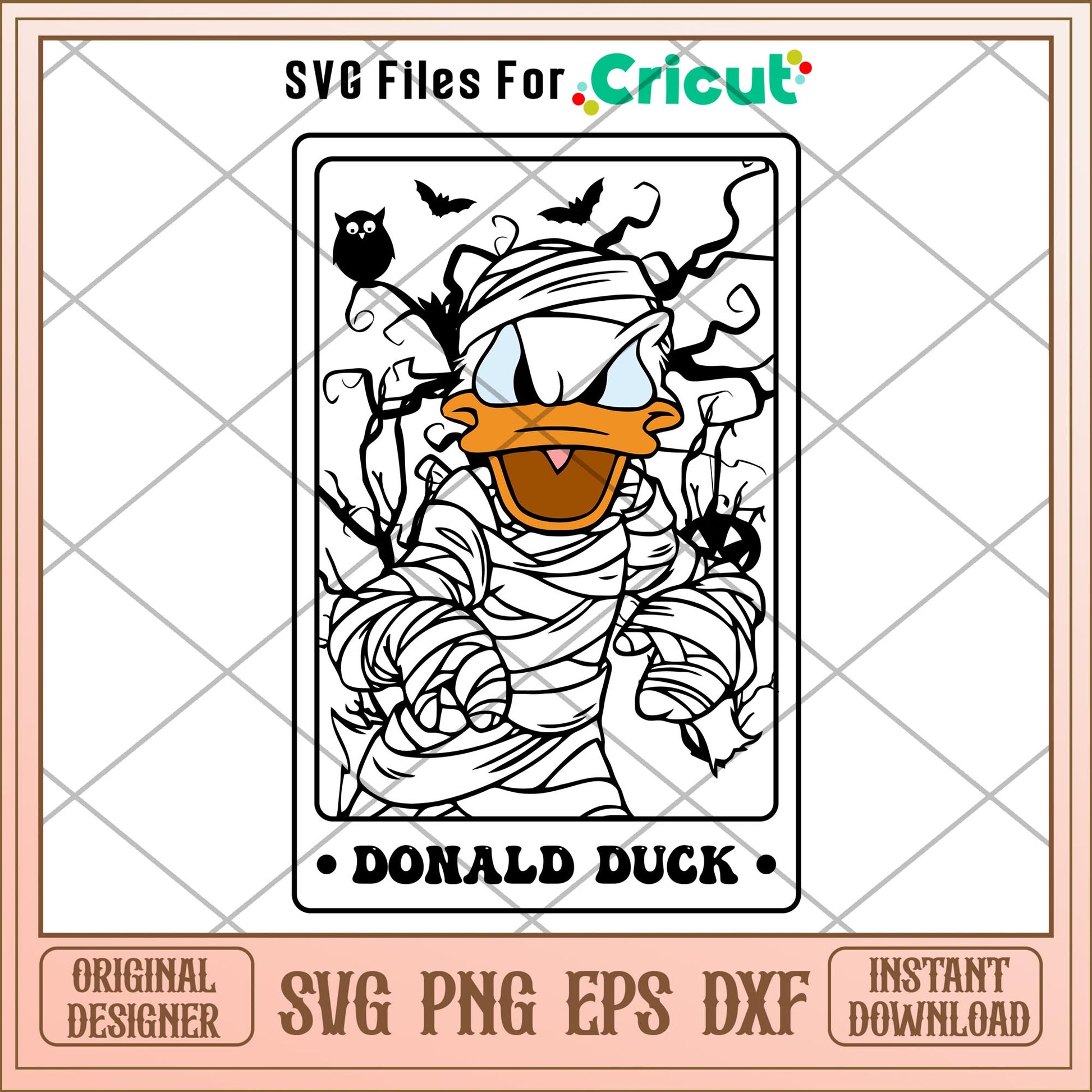 Tarot card duck donald  svg, Disney characters svg, Digital Download