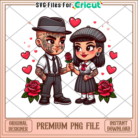 Tattoo Couple PNG Valentines Day Cricut Design