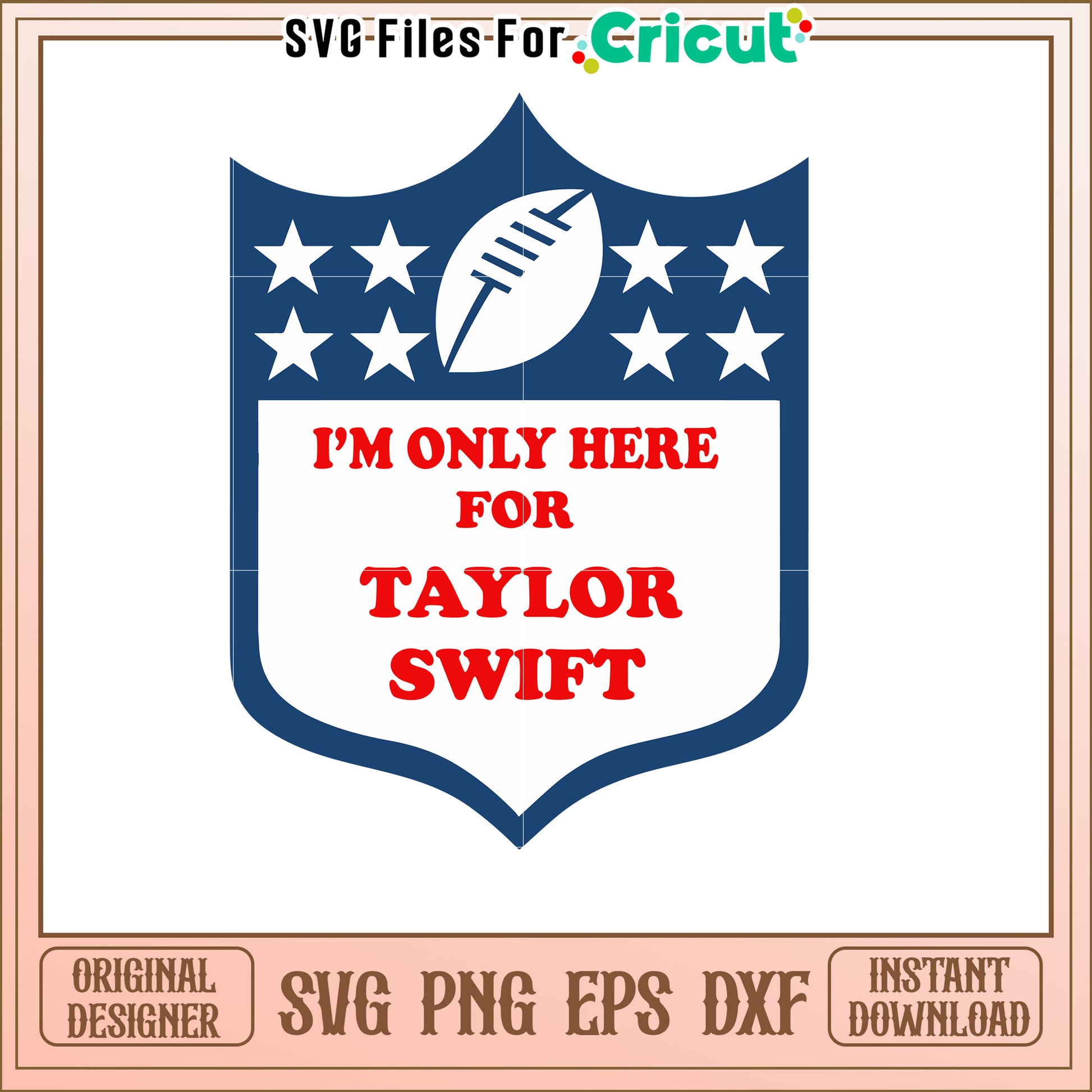 Taylor Swift SVG Football Shield