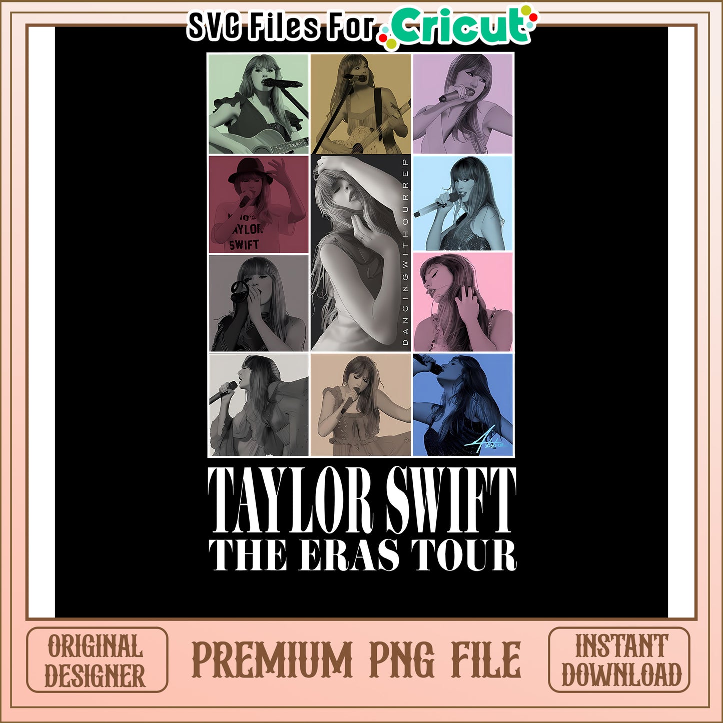 Taylor Swift The Eras Tour PNG File for Crafting Projects, Instant Download Option Available