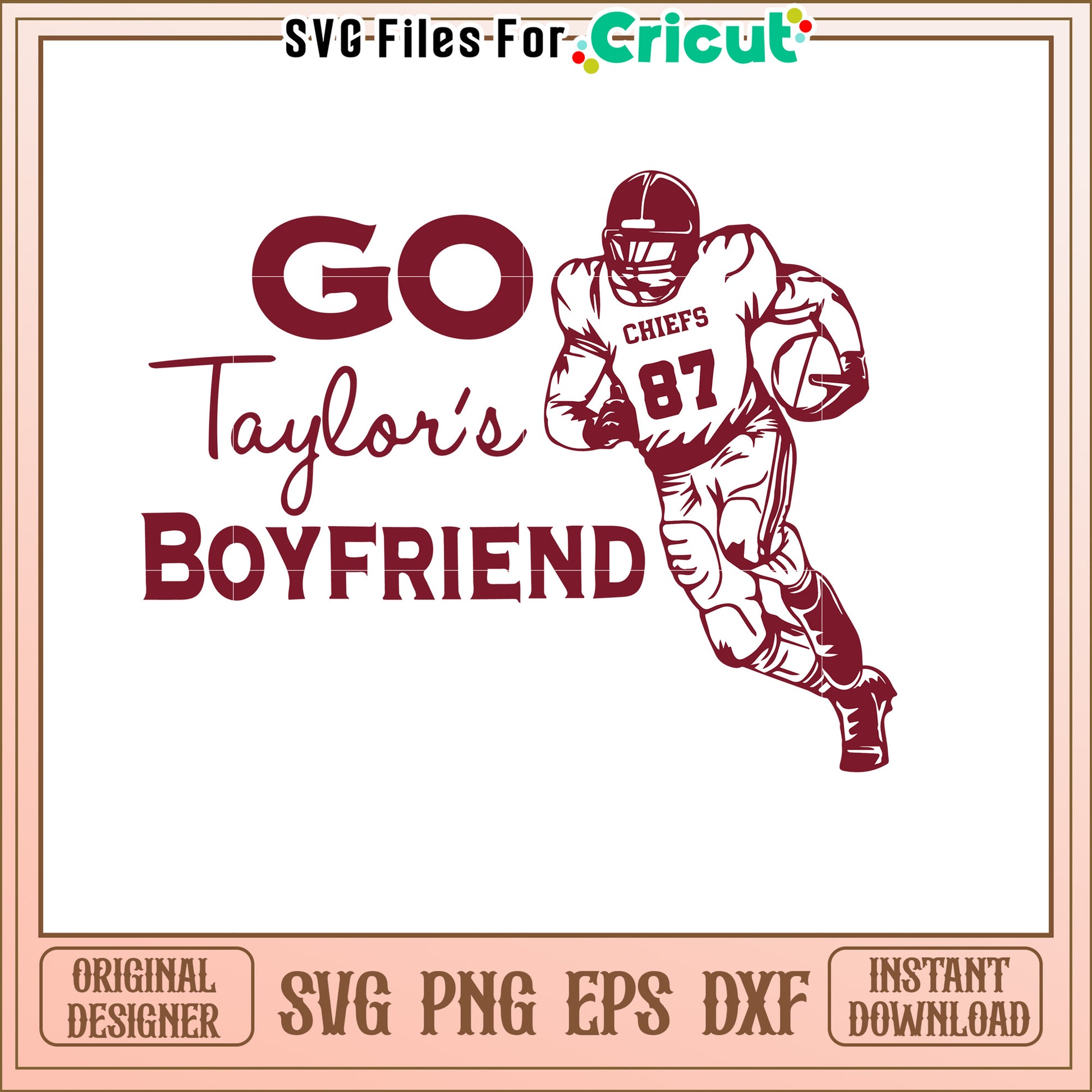 Taylors Boyfriend Football SVG