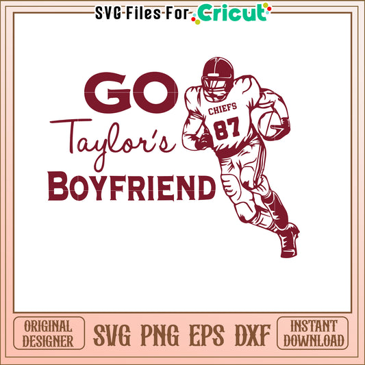 Taylors Boyfriend Football SVG