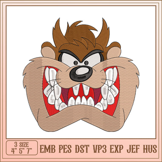 Taz Embroidery Design - 3 Sizes