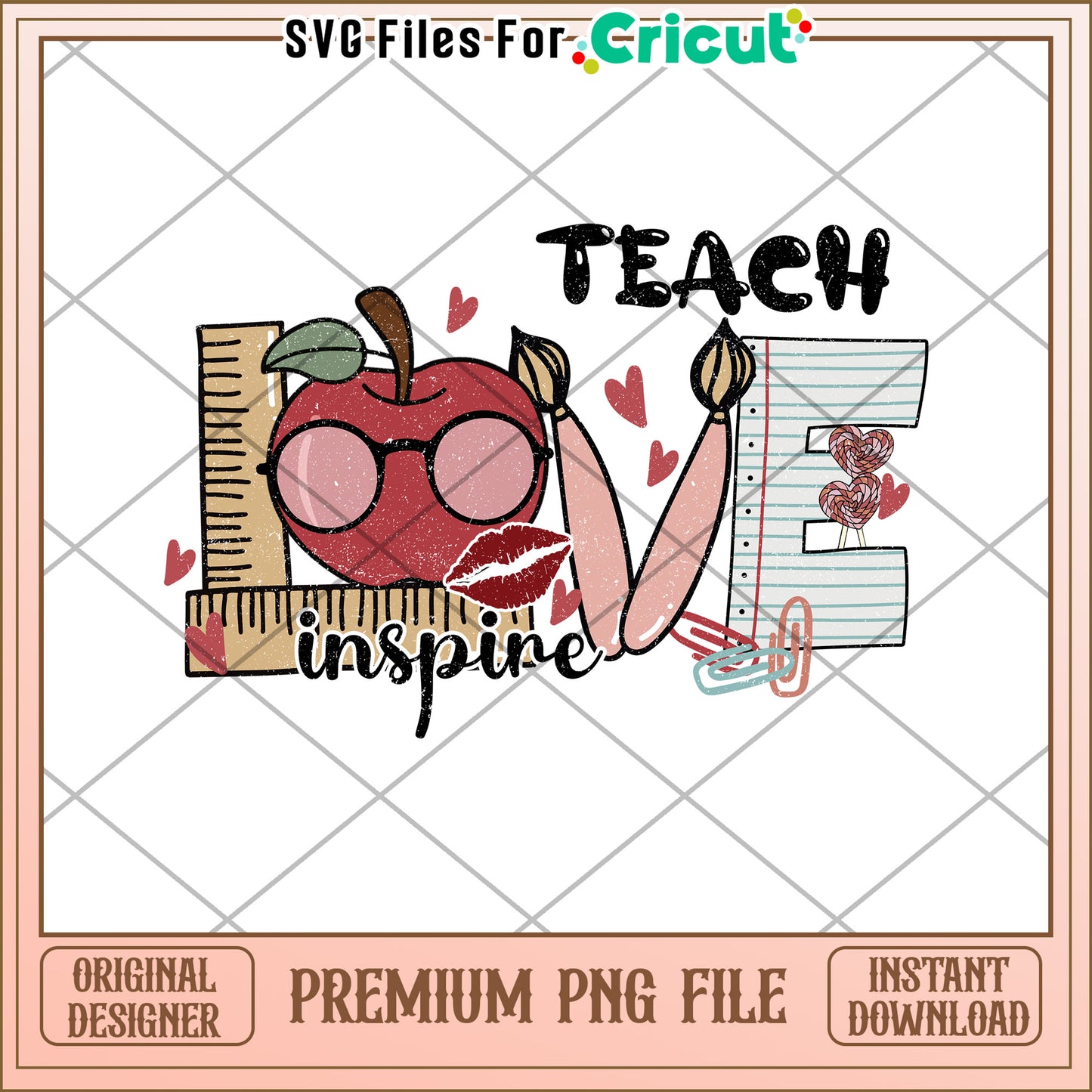 Teacher PNG Design Love Inspire