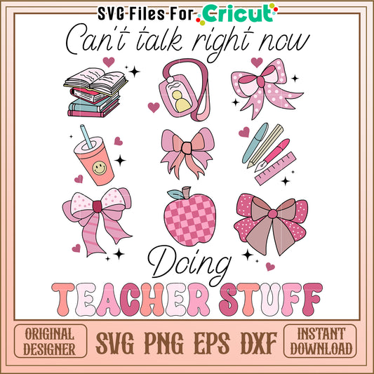 Teacher Stuff SVG Design Instant Download