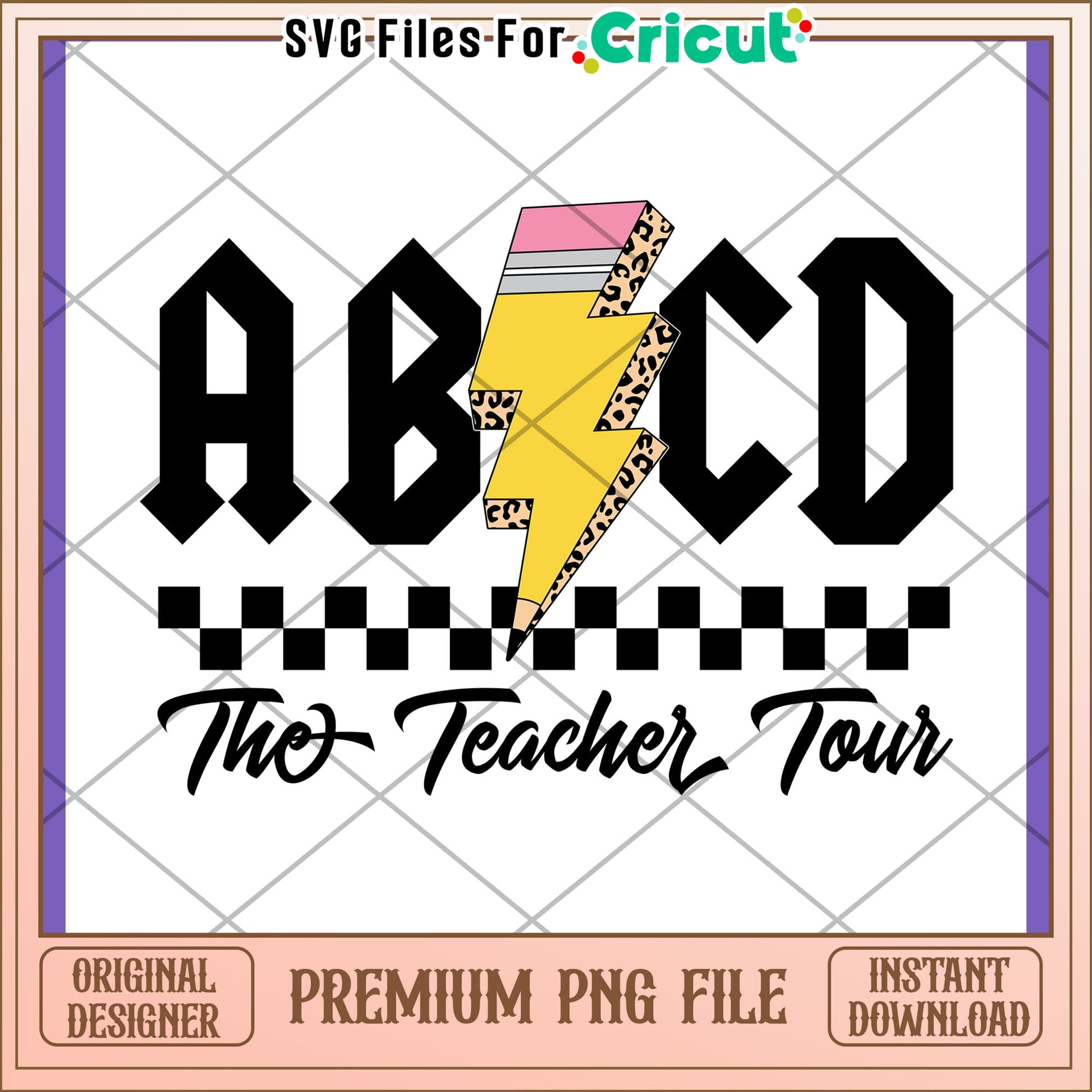 Teacher Tour PNG Design ABC Pencil