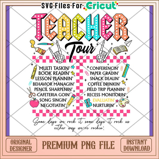 Teacher Tour PNG Design Download
