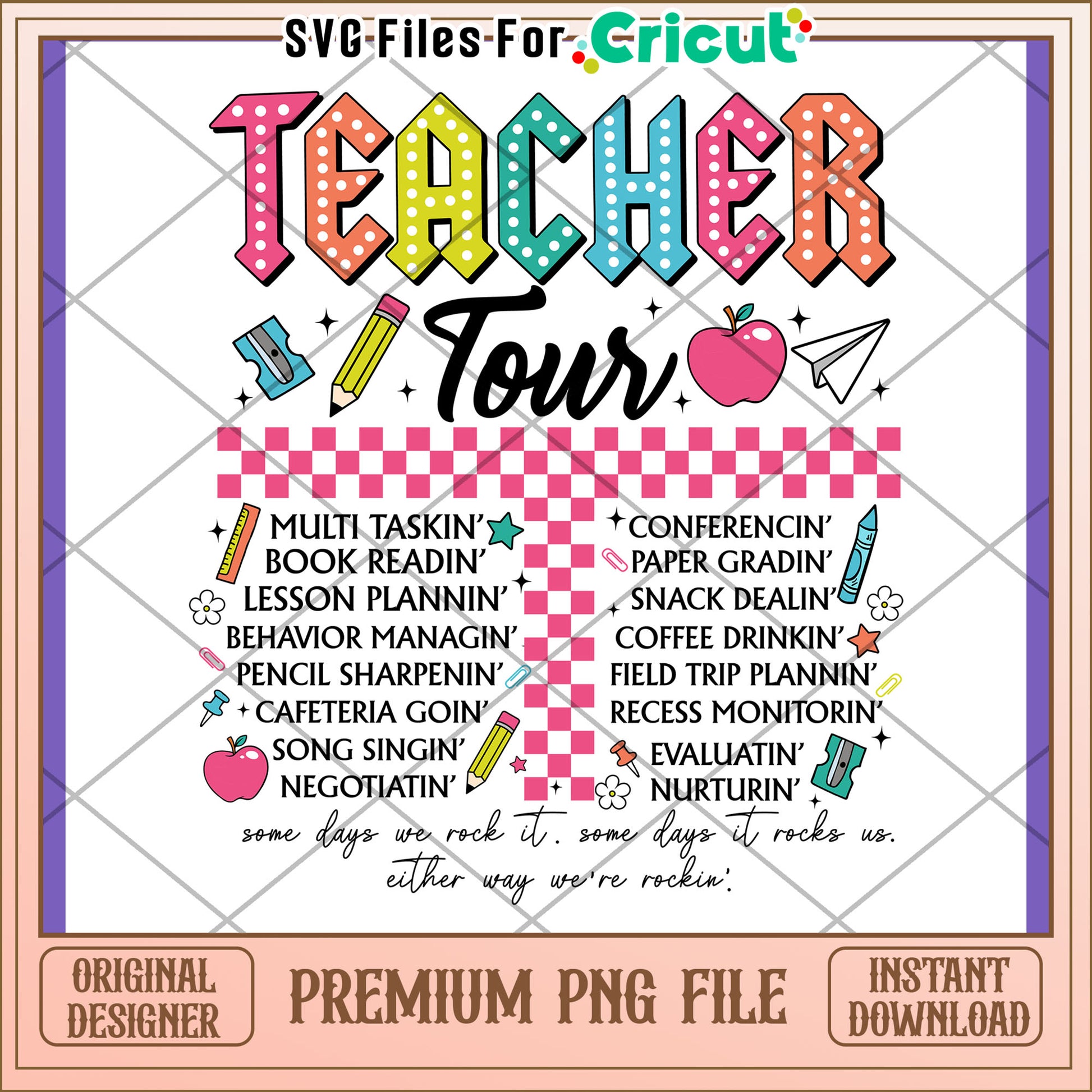 Teacher Tour Premium PNG Design
