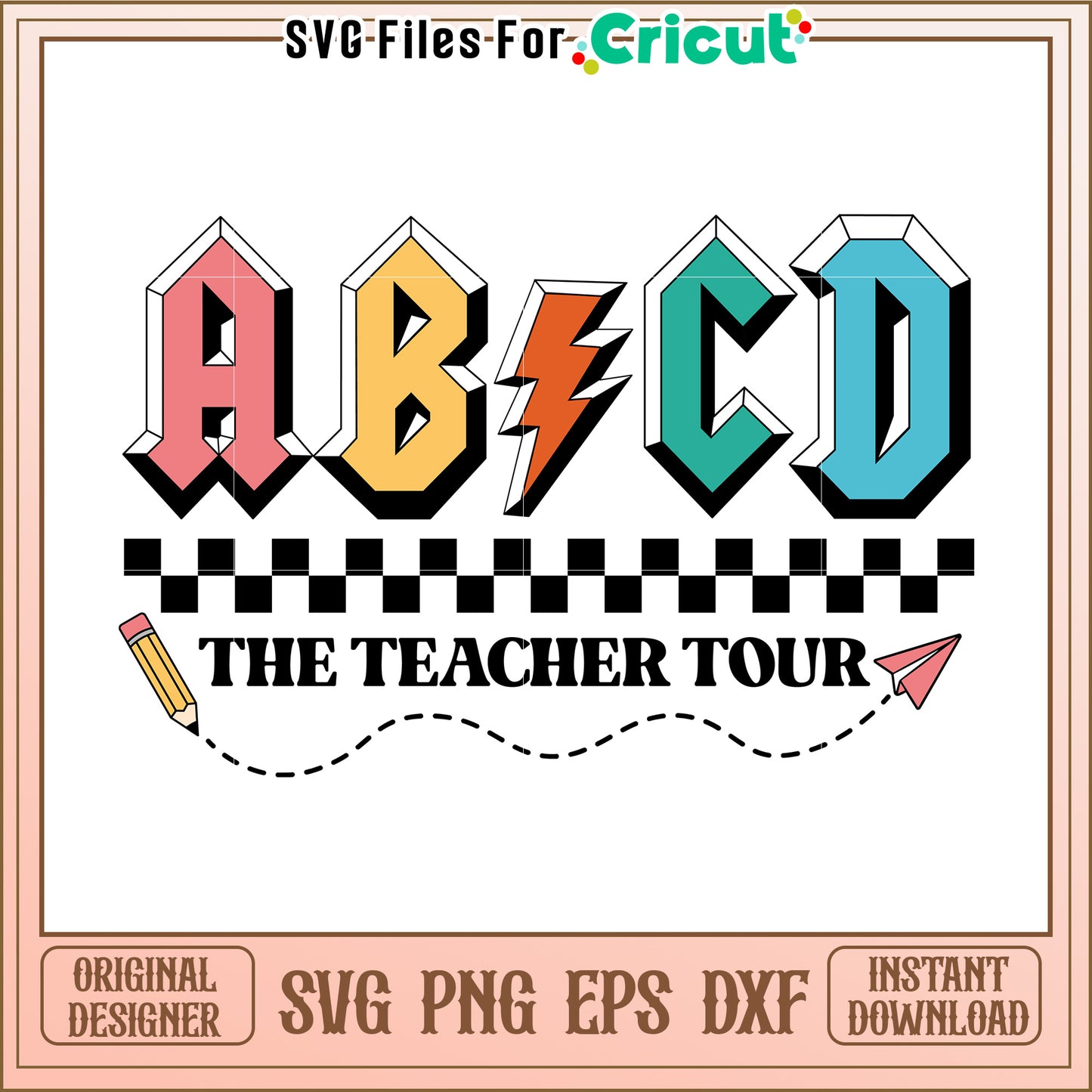 Teacher Tour SVG Design Instant Download