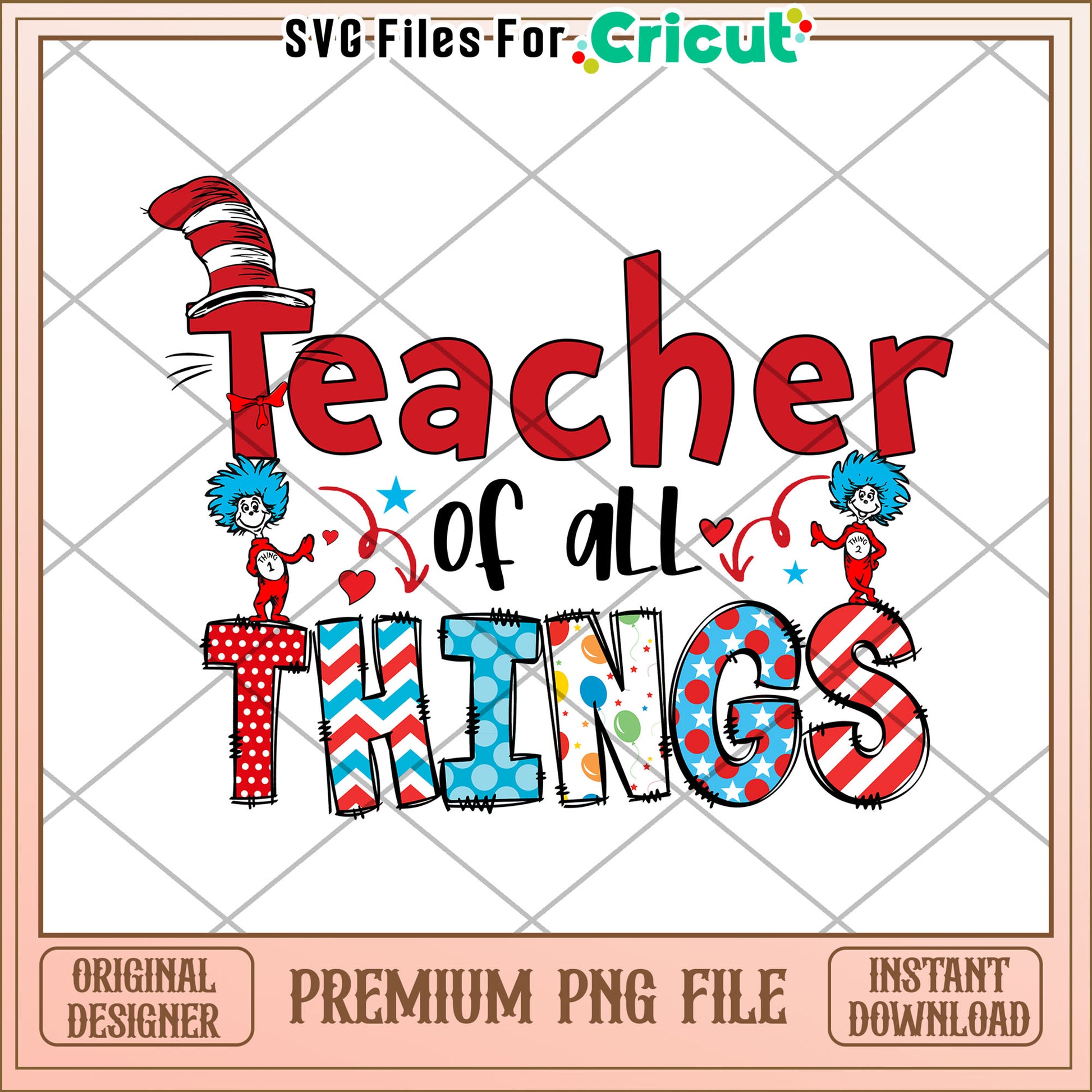 Teacher of All Things Inspirational PNG File for Download