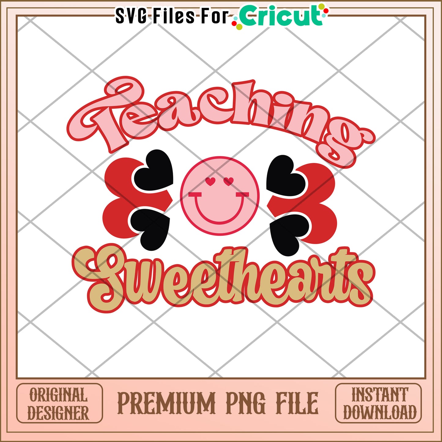 Teaching Sweethearts PNG File for Cricut Projects Download